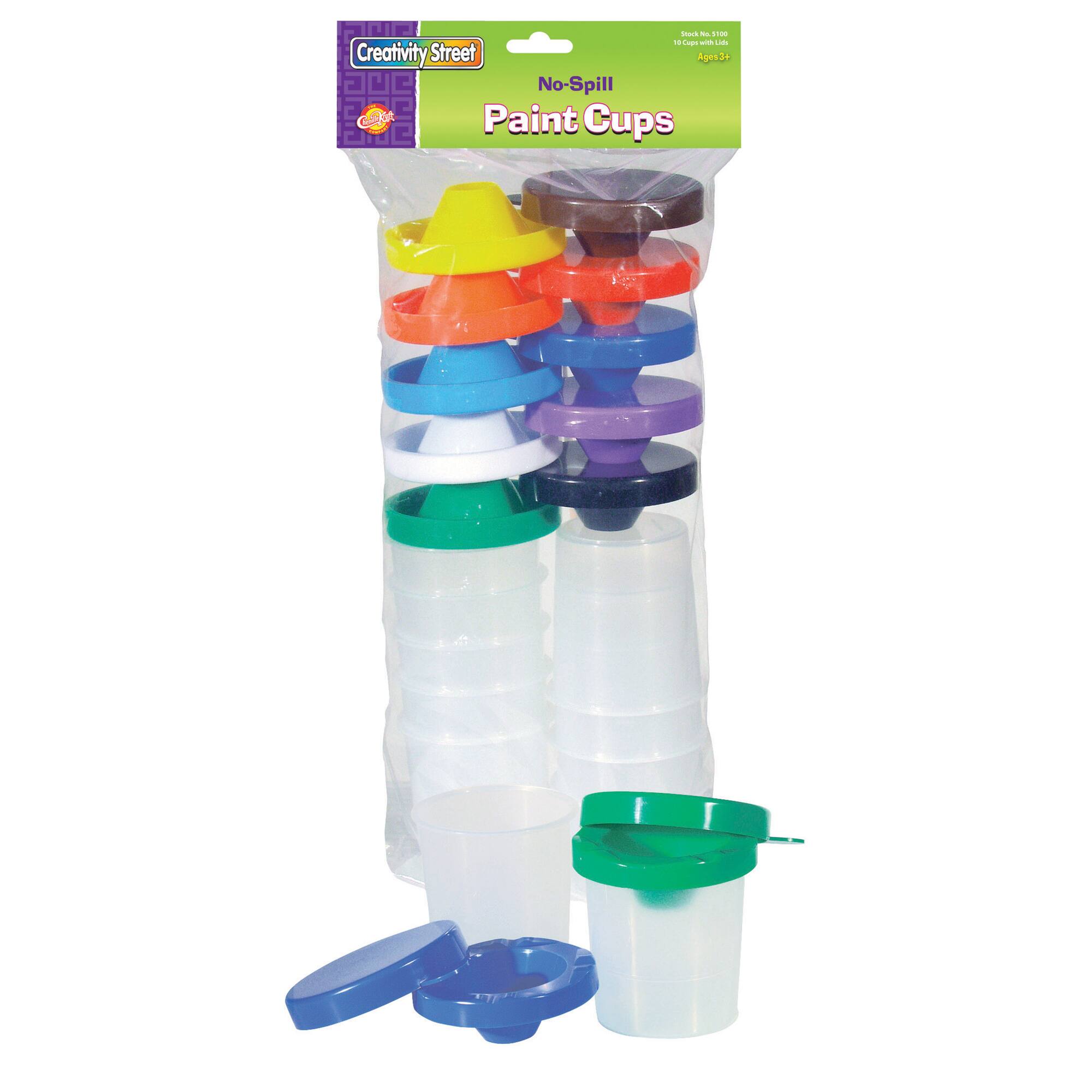 6 Packs: 10 ct. (60 total) Creativity Street® No-Spill Dual-Lid Paint Cups